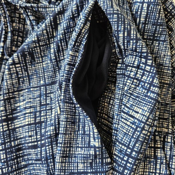 Roz & Ali Woman Size XL One Piece Cropped Wide Leg Jump Suit BOHO Beach Nautical - Picture 5 of 9